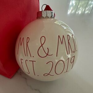 Rae Dunn Christmas Ornament - Mr & Mrs 2019